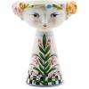MACKENZIE-CHILDS Ceramic Vase, Unique Decorative Vase, Tall, Rosy Meadow Lady(Short)
