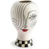 MACKENZIE-CHILDS Doodles Vase, Decorative Ceramic Vase, Lady Head