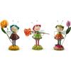 MACKENZIE-CHILDS Set of 3 Calico Spring Fairies, Home and Garden Fairy Decor