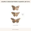 MACKENZIE-CHILDS Set of 3 Decorative Magnets, Magnetic Art for Metal Items and Refrigerator Decor, Courtly Check Butterfly