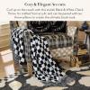 MACKENZIE-CHILDS Throw Blanket, Decorative Blanket for Couch or Bed, 50″ x 60″, Black-and-White Check