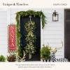MACKENZIE-CHILDS Wreath Hanger, Door Hanger for Christmas Wreaths or Seasonal Decor, Black-and-White Courtly Check(Courtly Check)