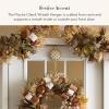 MACKENZIE-CHILDS Wreath Hanger, Door Hanger for Christmas Wreaths or Seasonal Decor, Black-and-White Courtly Check(Mocha Check)