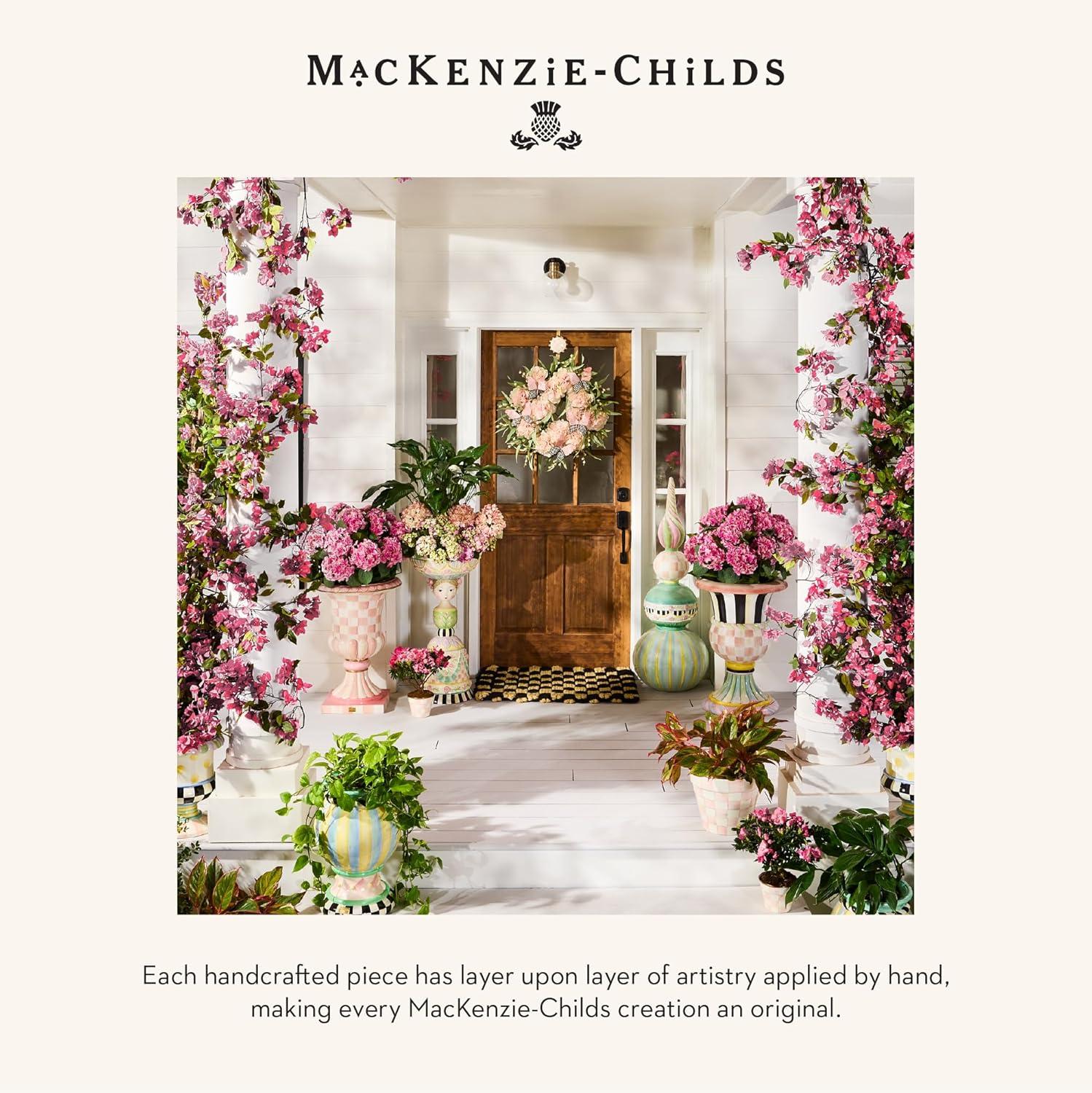 imageMACKENZIECHILDS DoubleDoor Entrance Mat Decorative Outdoor Coir Doormat Double FrontDoor Mat and Welcome Mat Welcome CheckedWoven Check