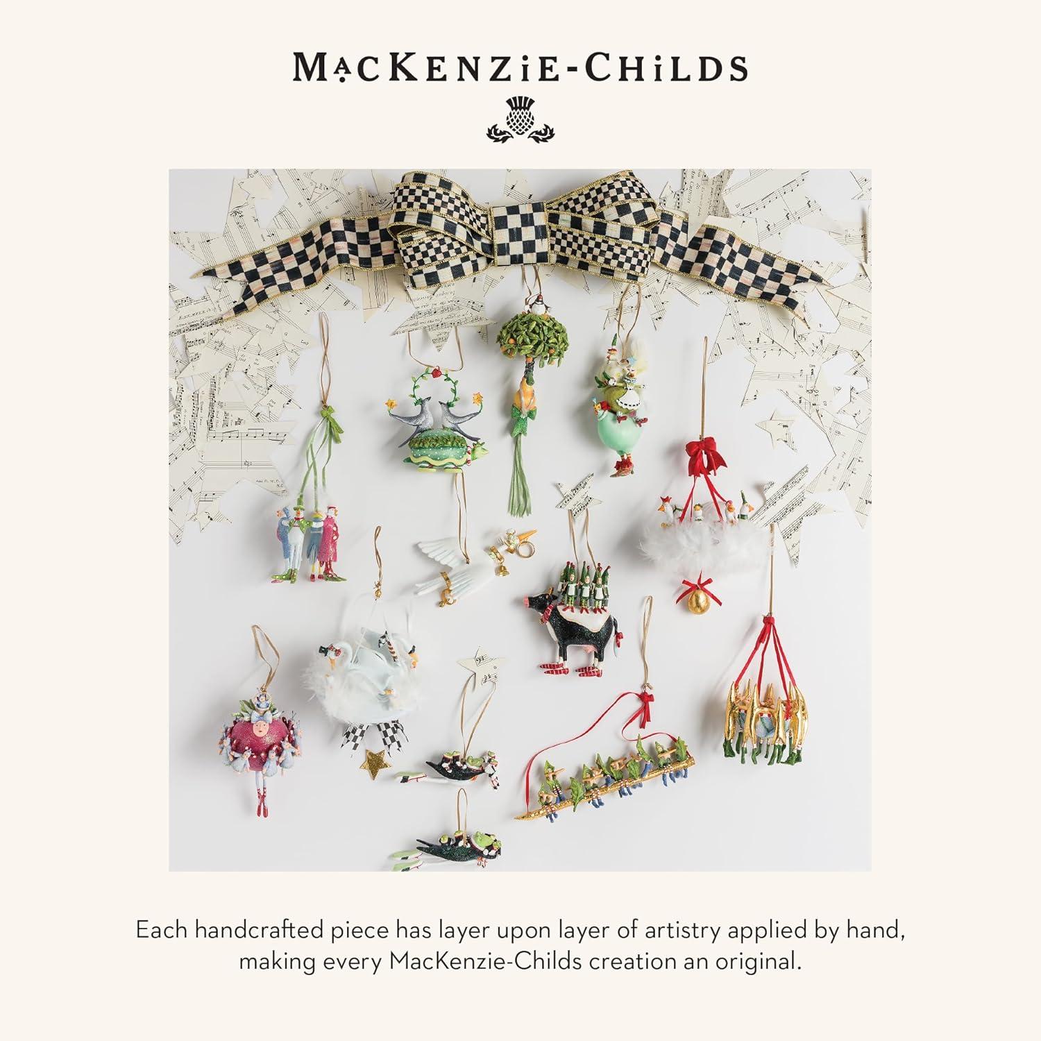 imageMACKENZIECHILDS Patience Brewster 12 Days Christmas Ornament Decorative Hanging Ornament for Christmas Tree 9 Drummers DrummingGeese Alaying