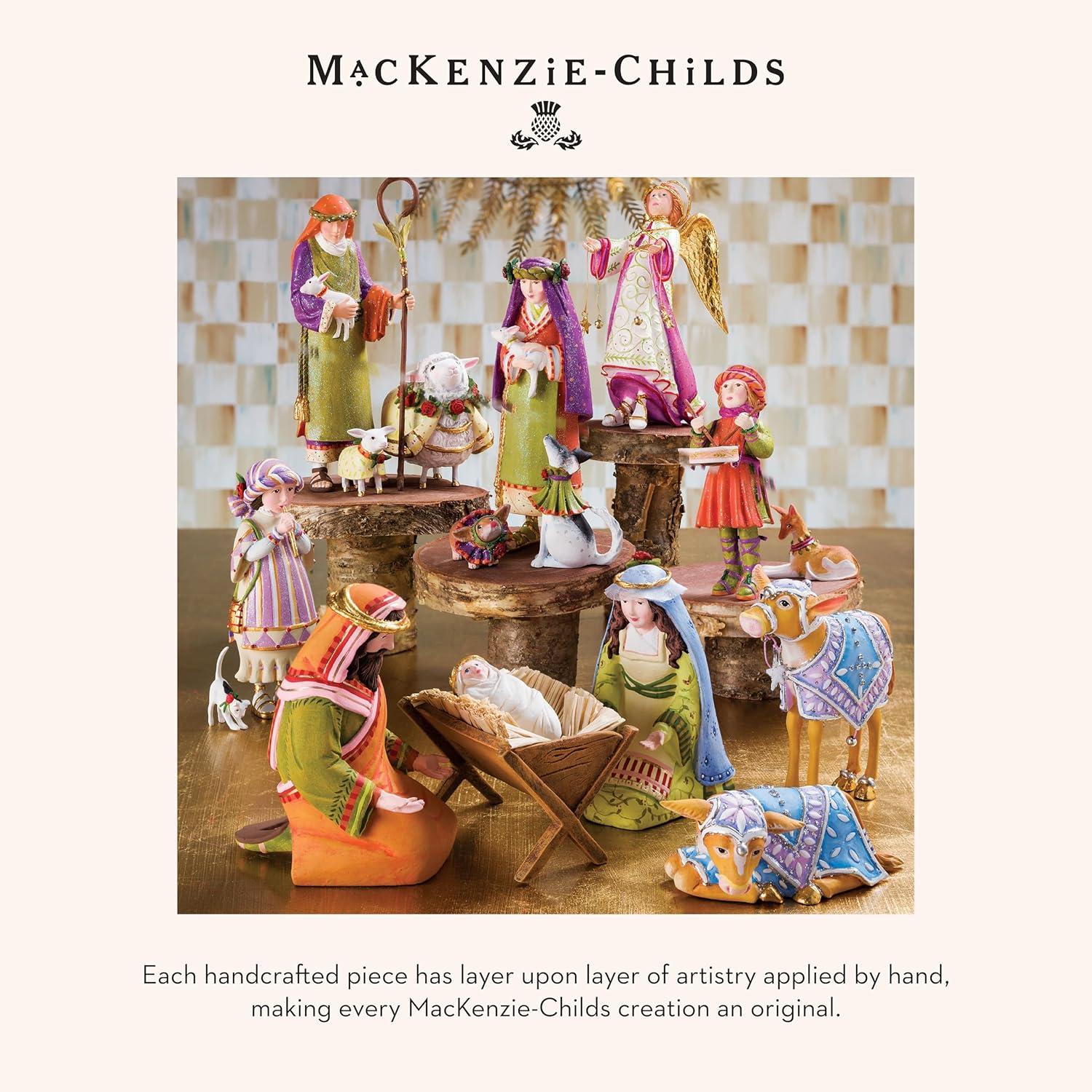 imageMACKENZIECHILDS Patience Brewster Nativity Cherub Angels Arch Set Nativity Scene Christmas Decor Set of 4 FiguresHoly Family