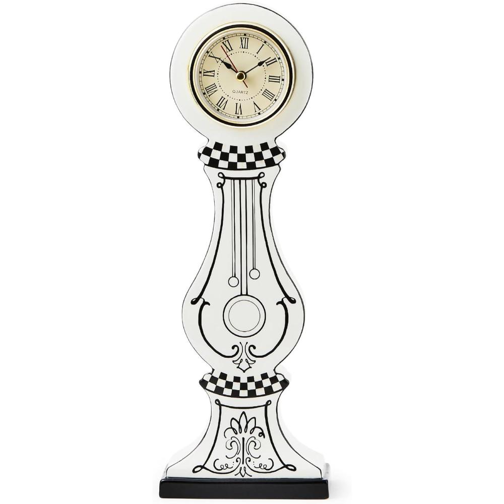 imageMACKENZIECHILDS Doodles Desk Clock Decorative Tabletop Clock for Home or Office