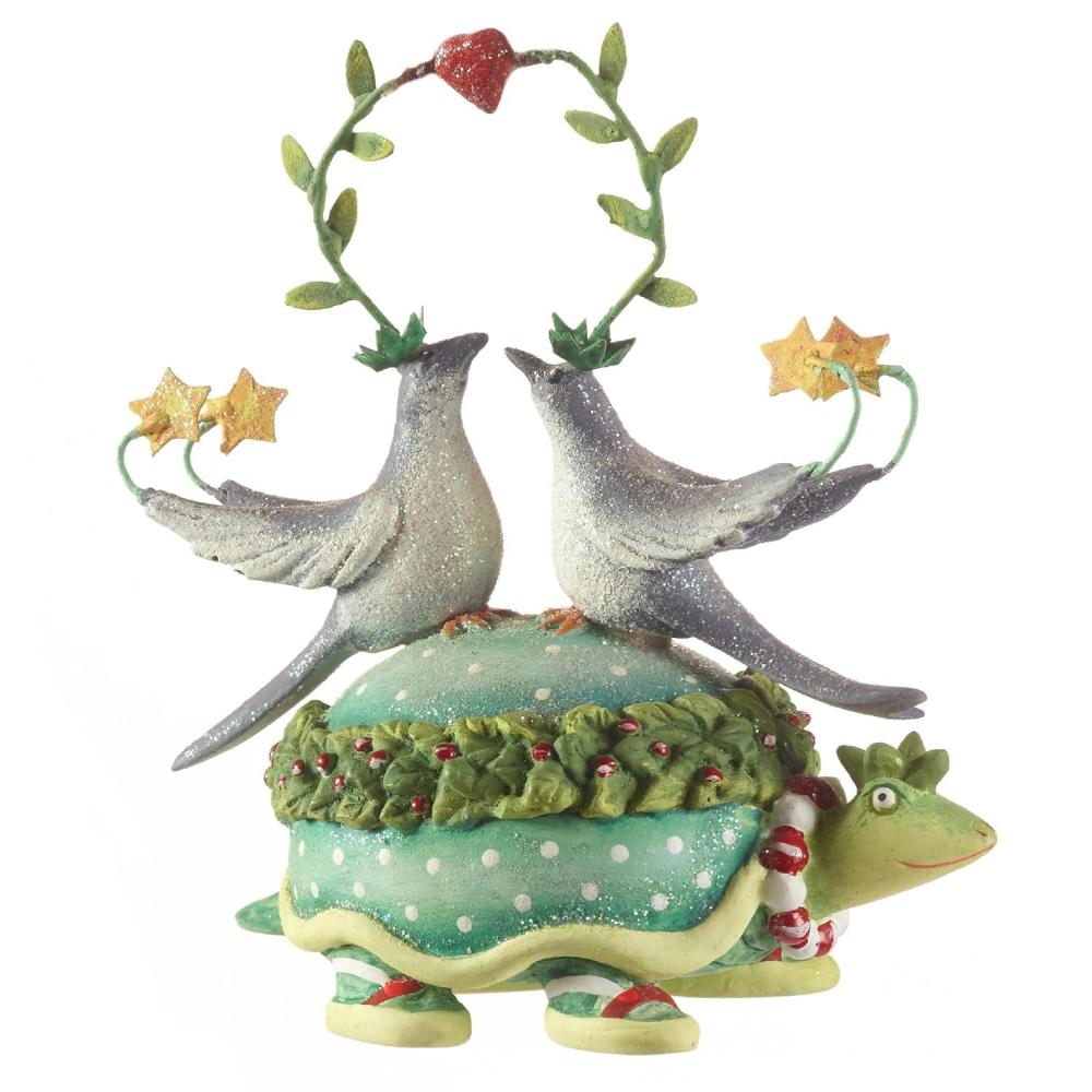 imageMACKENZIECHILDS Patience Brewster 12 Days Christmas Ornament Decorative Hanging Ornament for Christmas Tree 9 Drummers Drumming2 Turtle Doves