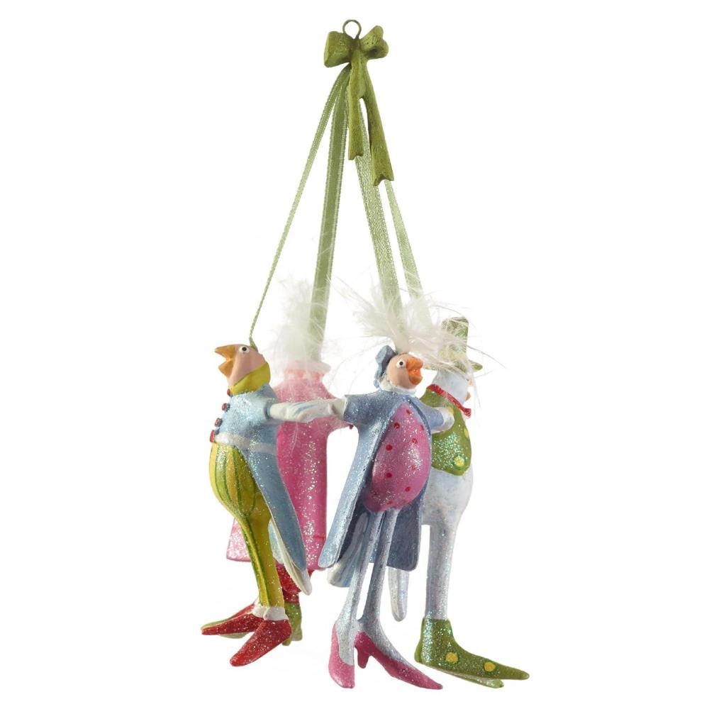 imageMACKENZIECHILDS Patience Brewster 12 Days Christmas Ornament Decorative Hanging Ornament for Christmas Tree 9 Drummers DrummingCalling Birds