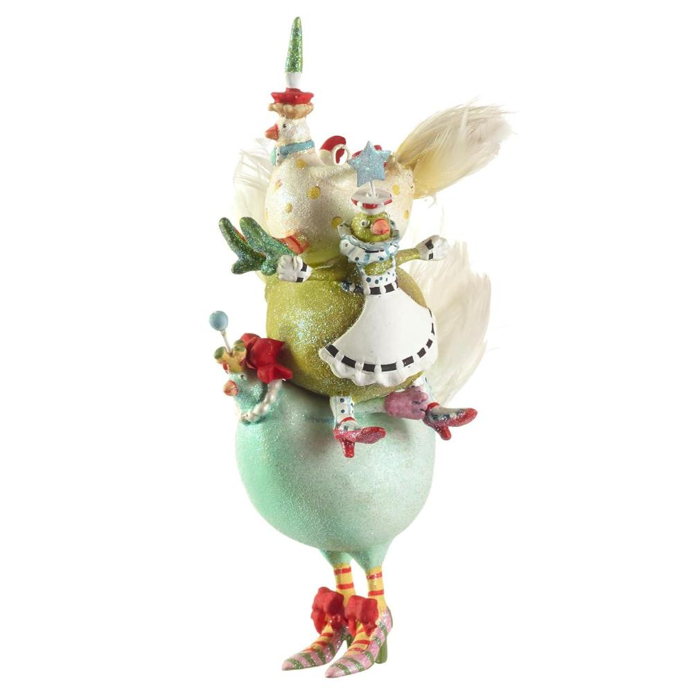 imageMACKENZIECHILDS Patience Brewster 12 Days Christmas Ornament Decorative Hanging Ornament for Christmas Tree 9 Drummers DrummingFrench Hens