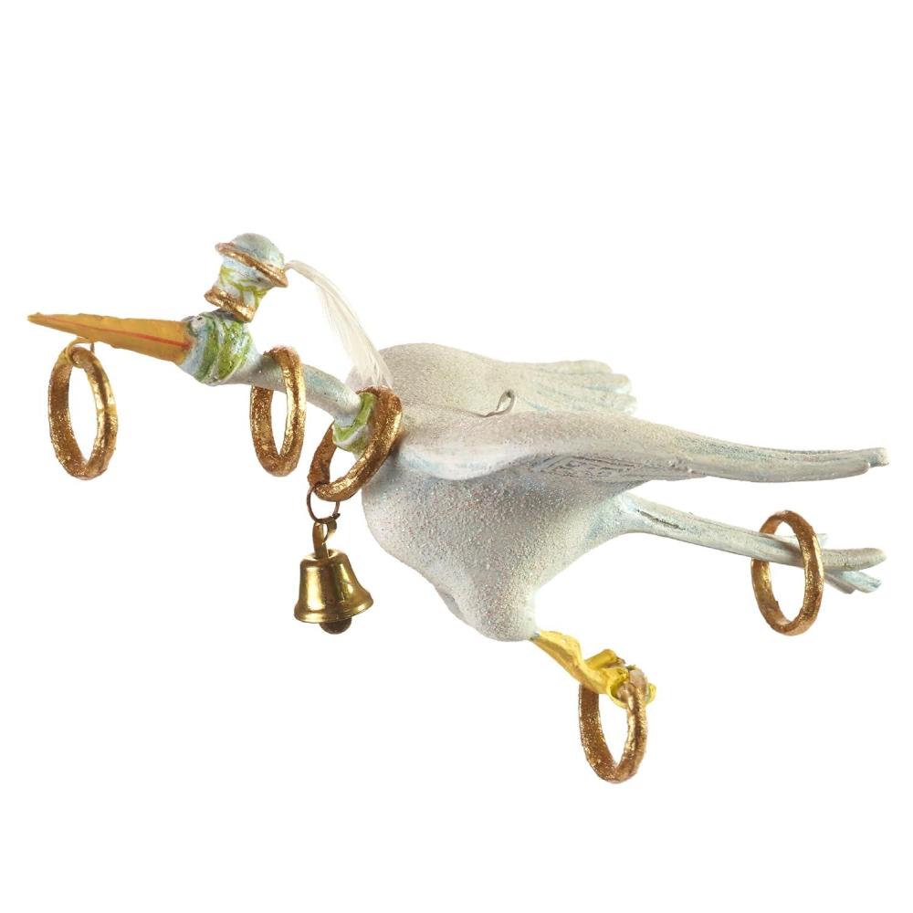 imageMACKENZIECHILDS Patience Brewster 12 Days Christmas Ornament Decorative Hanging Ornament for Christmas Tree 9 Drummers DrummingGolden Rings