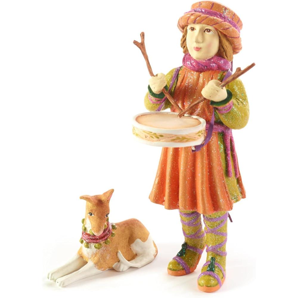 imageMACKENZIECHILDS Patience Brewster Nativity Cherub Angels Arch Set Nativity Scene Christmas Decor Set of 4 FiguresLittle Drummer