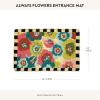 MACKENZIE-CHILDS Entrance Mat, Decorative Outdoor Front Door Mat, Coir Door Mat, Always Flowers(Always Flowers)
