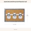 MACKENZIE-CHILDS Entrance Mat, Decorative Outdoor Front Door Mat, Coir Door Mat, Always Flowers(Dancing Snowman)