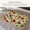 MACKENZIE-CHILDS Entrance Mat, Decorative Outdoor Front Door Mat, Coir Door Mat, Always Flowers(Deck the Halls)