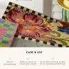MACKENZIE-CHILDS Entrance Mat, Decorative Outdoor Front Door Mat, Coir Door Mat, Always Flowers(Flower Market)