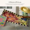 MACKENZIE-CHILDS Entrance Mat, Decorative Outdoor Front Door Mat, Coir Door Mat, Always Flowers(Flower Market)