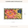 MACKENZIE-CHILDS Entrance Mat, Decorative Outdoor Front Door Mat, Coir Door Mat, Always Flowers(Flower Market)