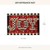 MACKENZIE-CHILDS Entrance Mat, Decorative Outdoor Front Door Mat, Coir Door Mat, Always Flowers(Joy)