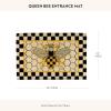 MACKENZIE-CHILDS Entrance Mat, Decorative Outdoor Front Door Mat, Coir Door Mat, Always Flowers(Queen Bee)