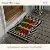 MACKENZIE-CHILDS Entrance Mat, Decorative Outdoor Front Door Mat, Coir Door Mat, Always Flowers(Topiary)