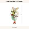MACKENZIE-CHILDS Patience Brewster 12 Days Christmas Ornament, Decorative Hanging Ornament for Christmas Tree, 9 Drummers Drumming(French Hens)