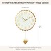 MACKENZIE-CHILDS Sterling Check Heart Pendant Wall Clock