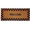 MACKENZIE-CHILDS Double-Door Entrance Mat, Decorative Outdoor Coir Doormat, Double Front-Door Mat and Welcome Mat, Welcome Checked(Welcome Checked)