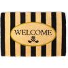 MACKENZIE-CHILDS Entrance Mat, Decorative Outdoor Front Door Mat, Coir Door Mat, Always Flowers(Awning Stripe)