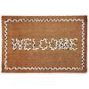MACKENZIE-CHILDS Entrance Mat, Decorative Outdoor Front Door Mat, Coir Door Mat, Always Flowers(Braided Welcome)