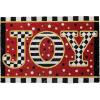 MACKENZIE-CHILDS Entrance Mat, Decorative Outdoor Front Door Mat, Coir Door Mat, Always Flowers(Joy)