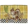 MACKENZIE-CHILDS Entrance Mat, Decorative Outdoor Front Door Mat, Coir Door Mat, Always Flowers(Squirrel)