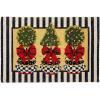 MACKENZIE-CHILDS Entrance Mat, Decorative Outdoor Front Door Mat, Coir Door Mat, Always Flowers(Topiary)
