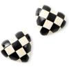 MACKENZIE-CHILDS Set of 2 Decorative Magnets, Magnets for Refrigerator Decor, Black-and-White Courtly Check Ladybug(Heart)