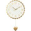 MACKENZIE-CHILDS Sterling Check Heart Pendant Wall Clock