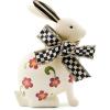 MACKENZIE-CHILDS Floral Rabbit, Cute Bunny Figurine, Easter and Spring Decoration