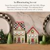MACKENZIE-CHILDS Illuminated Ceramic Cottage, Indoor Christmas Home Decor, Holly Village(Cottage)