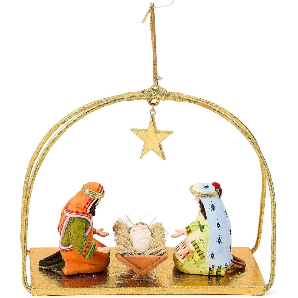 imageMACKENZIECHILDS Patience Brewster Nativity Holy Family Ornament NativityScene Christmas Tree Decor