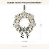 MACKENZIE-CHILDS Wreath Christmas Ornament, Metal Christmas Tree Ornament, Silent Night