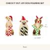 MACKENZIE-CHILDS Joy Dog Figurine Set, Christmas Figurines for Home Decoration, Check It Out