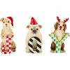 MACKENZIE-CHILDS Joy Dog Figurine Set, Christmas Figurines for Home Decoration, Check It Out