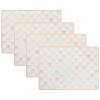 MACKENZIE-CHILDS Set of 4 Cork-Back Placemats, Hard-Finish Table Mats, Brown-and-White Mocha Check(Rosy Check)