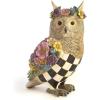 MACKENZIE-CHILDS Flower Market Olivia Owl, Decorative Owl Figurine, Unique Home Accents