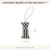 MACKENZIE-CHILDS Monogram Beaded Letter Ornament, Hanging Christmas Tree Ornament, D(I)
