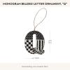 MACKENZIE-CHILDS Monogram Beaded Letter Ornament, Hanging Christmas Tree Ornament, D(Q)
