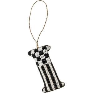 MACKENZIE-CHILDS Monogram Beaded Letter Ornament, Hanging Christmas Tree Ornament, D(I)