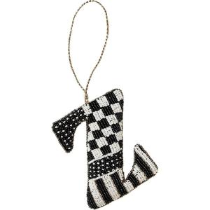 MACKENZIE-CHILDS Monogram Beaded Letter Ornament, Hanging Christmas Tree Ornament, D(Z)