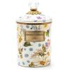 MACKENZIE-CHILDS Wildflowers Enamel Canister, Floral Kitchen Storage Container with Lid, Medium(Blue Wildflower)