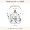 MACKENZIE-CHILDS Enamel Tea Kettle, Cute Tea Kettle for Stovetop, 2 Quarts, Poppy(Go Fish)