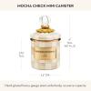 MACKENZIE-CHILDS Mini Enamel Canister, Kitchen Storage Container with Lid, Brown-and-White Mocha Check(Mocha Check)